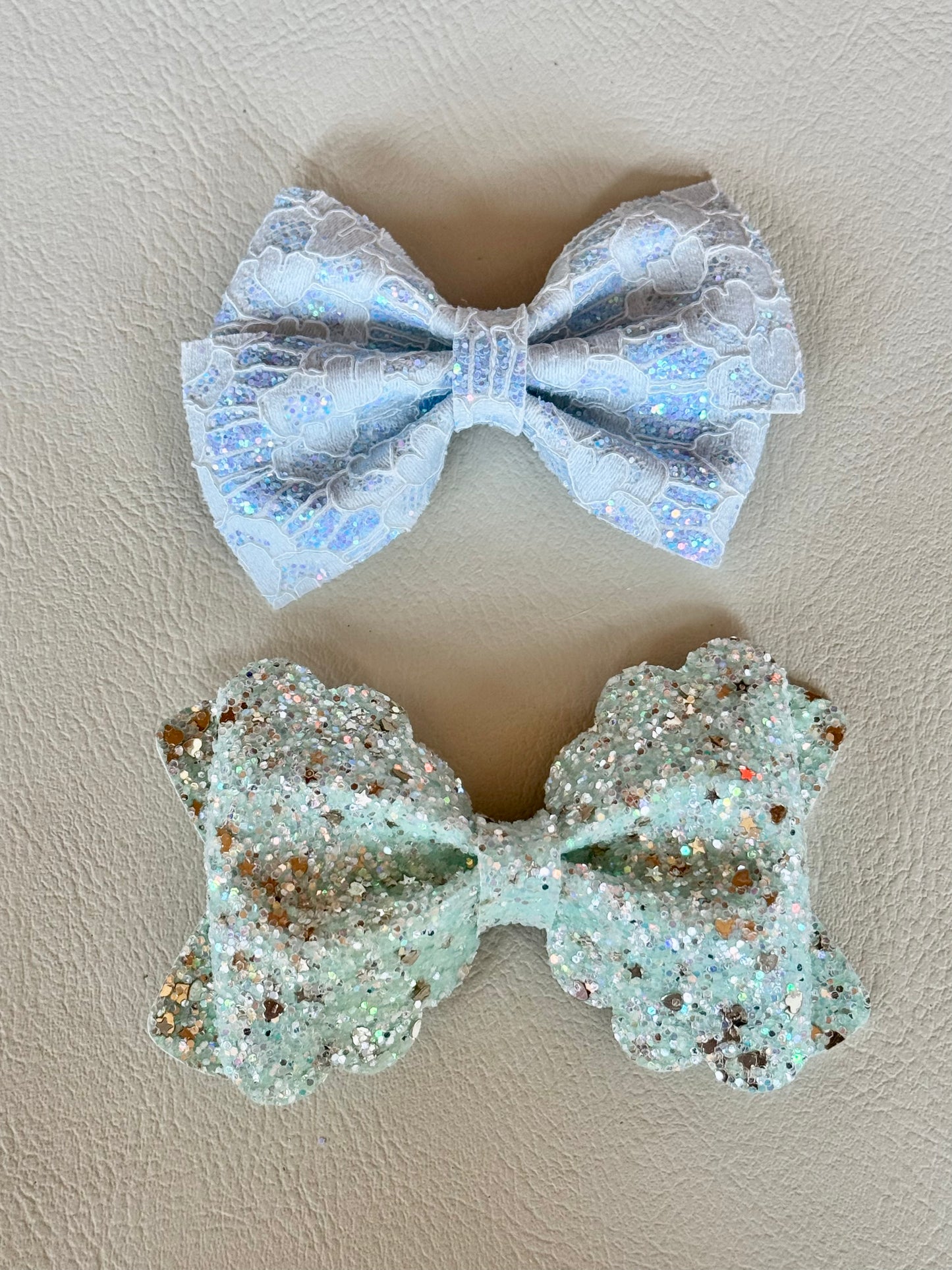 Blue Shiny Bow