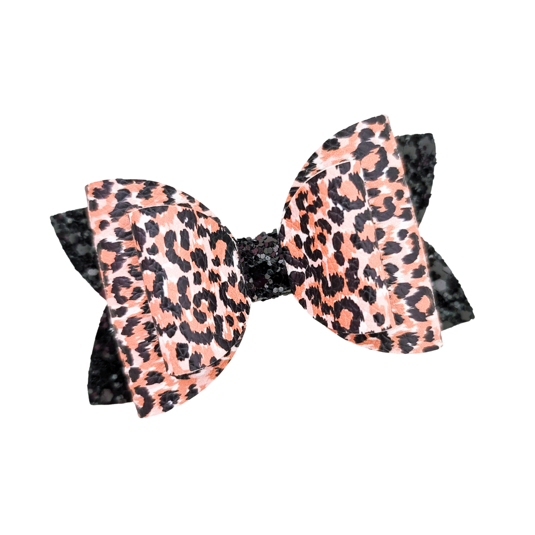 Ruby Hair Bow - Leopard