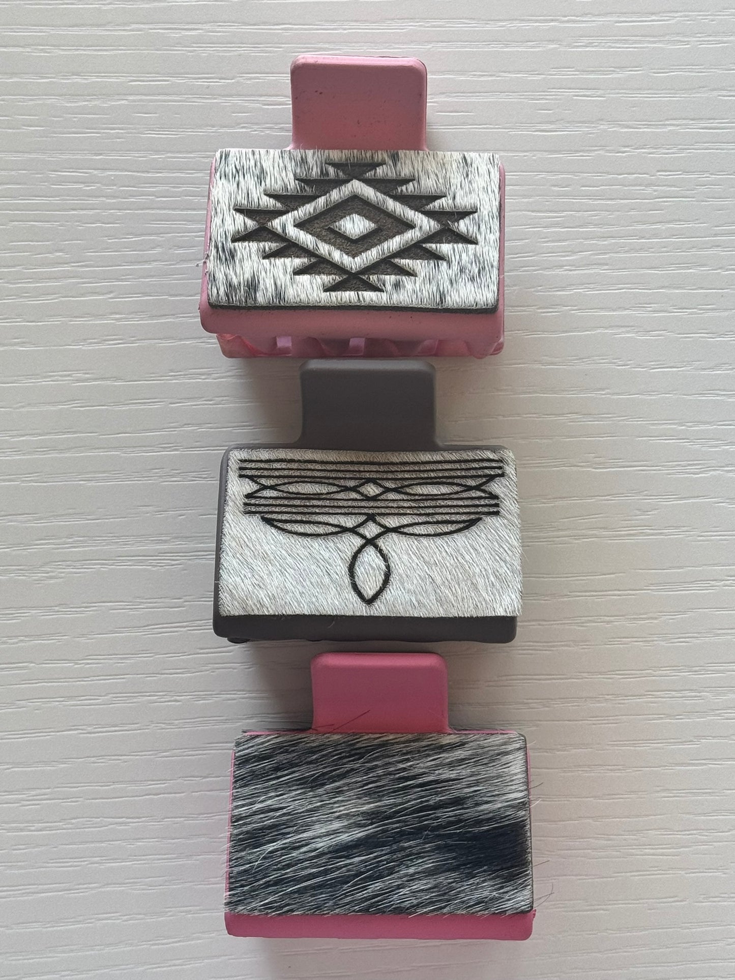 Small Cowhide Claw Clips