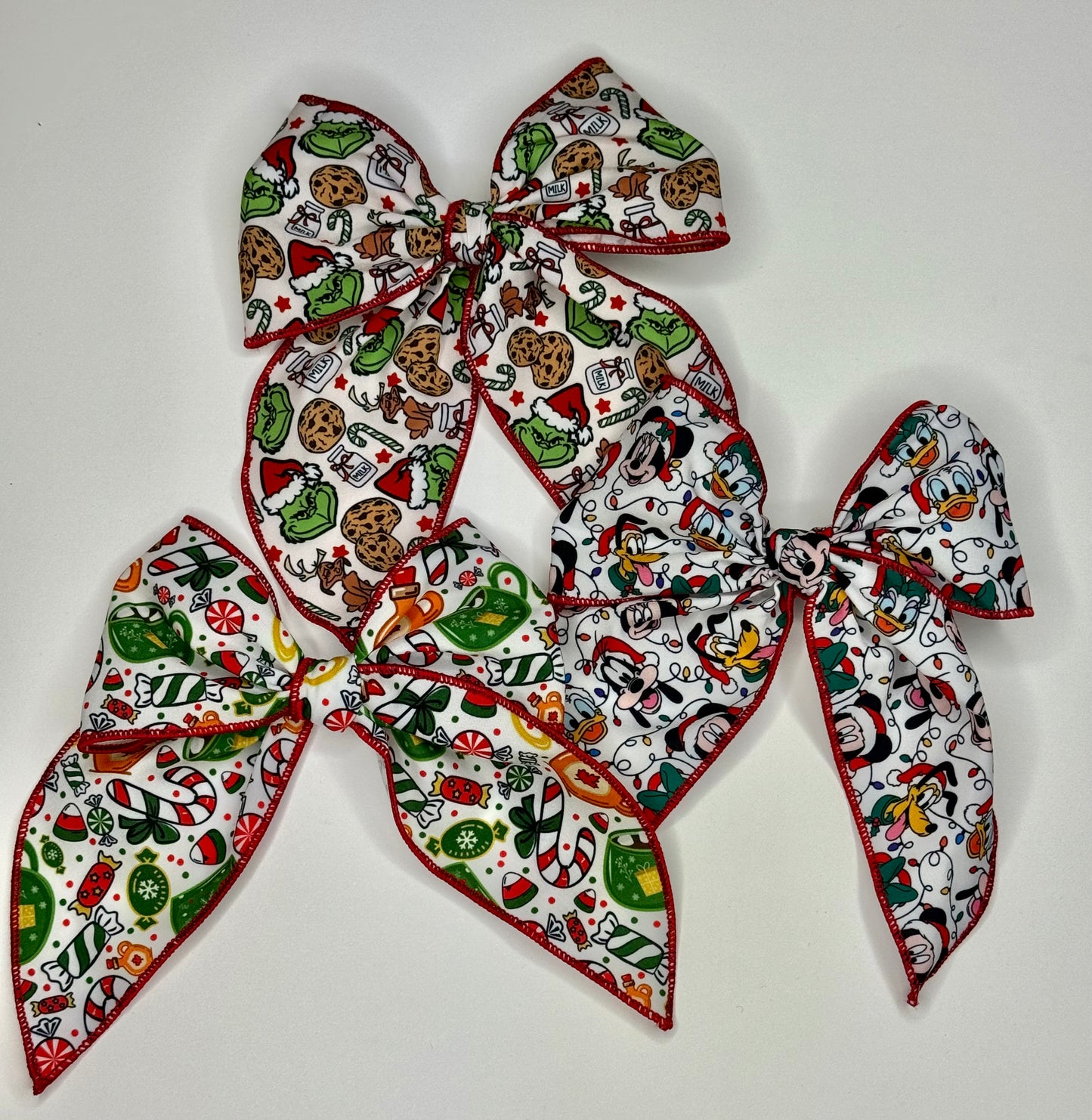 Large Christmas Fabric Bows