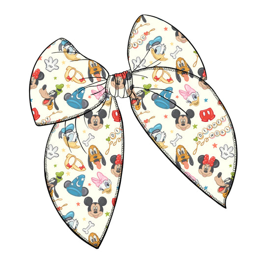 Mickey + Friends Disney World Large Fabric Bow