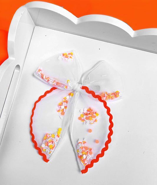 Large Candy Corn Shaker Bow