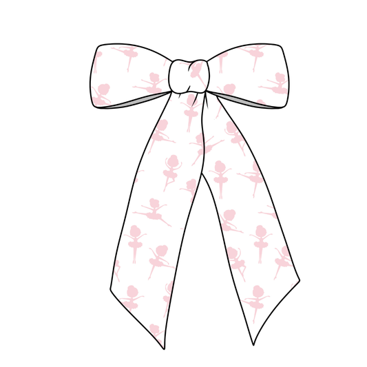 Little Dancer Long Fabric Bow