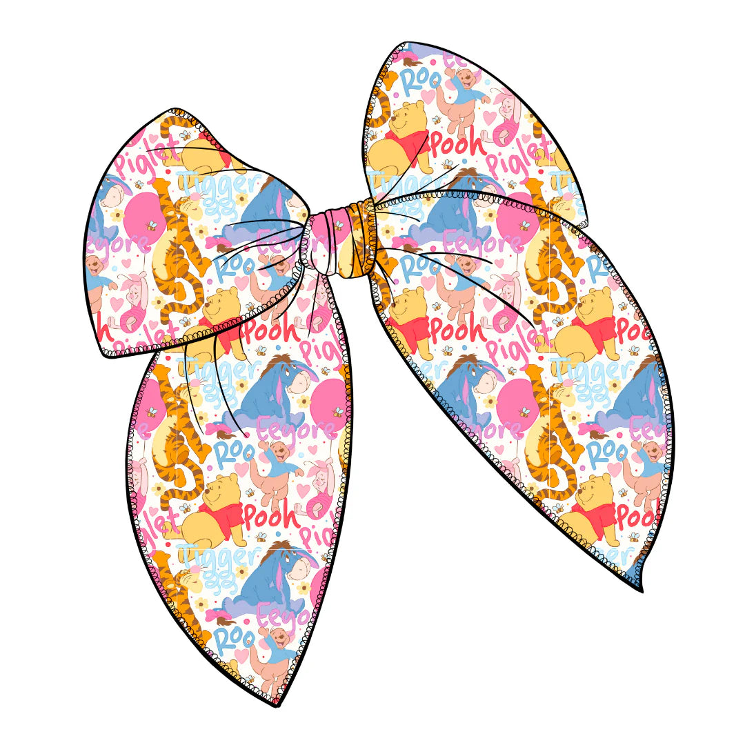 Winnie the Pooh and Friends Large Fabric Bow
