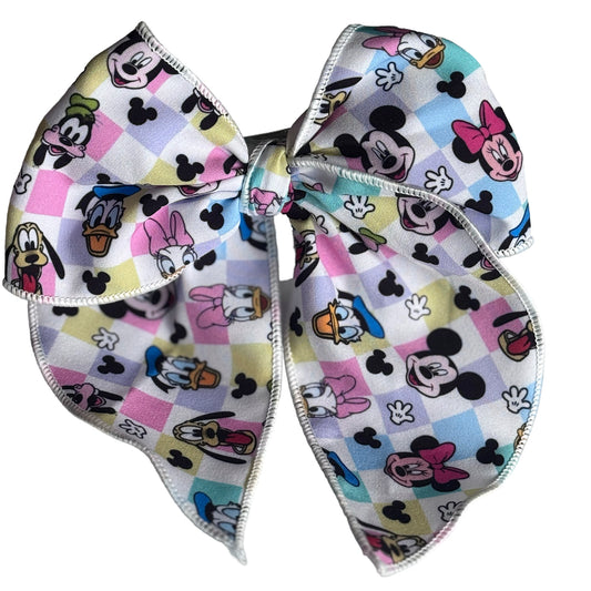 Disney Friends Plaid Fabric Bow