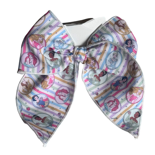 Princess Striped Fabric Bow
