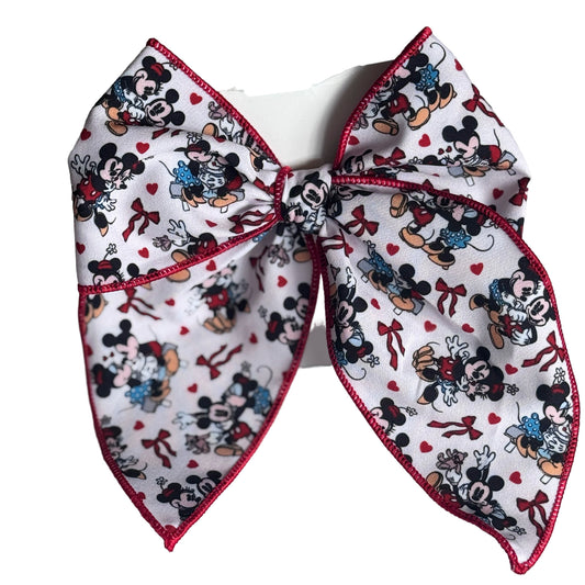Disney Power Couple Large Fabric Bow