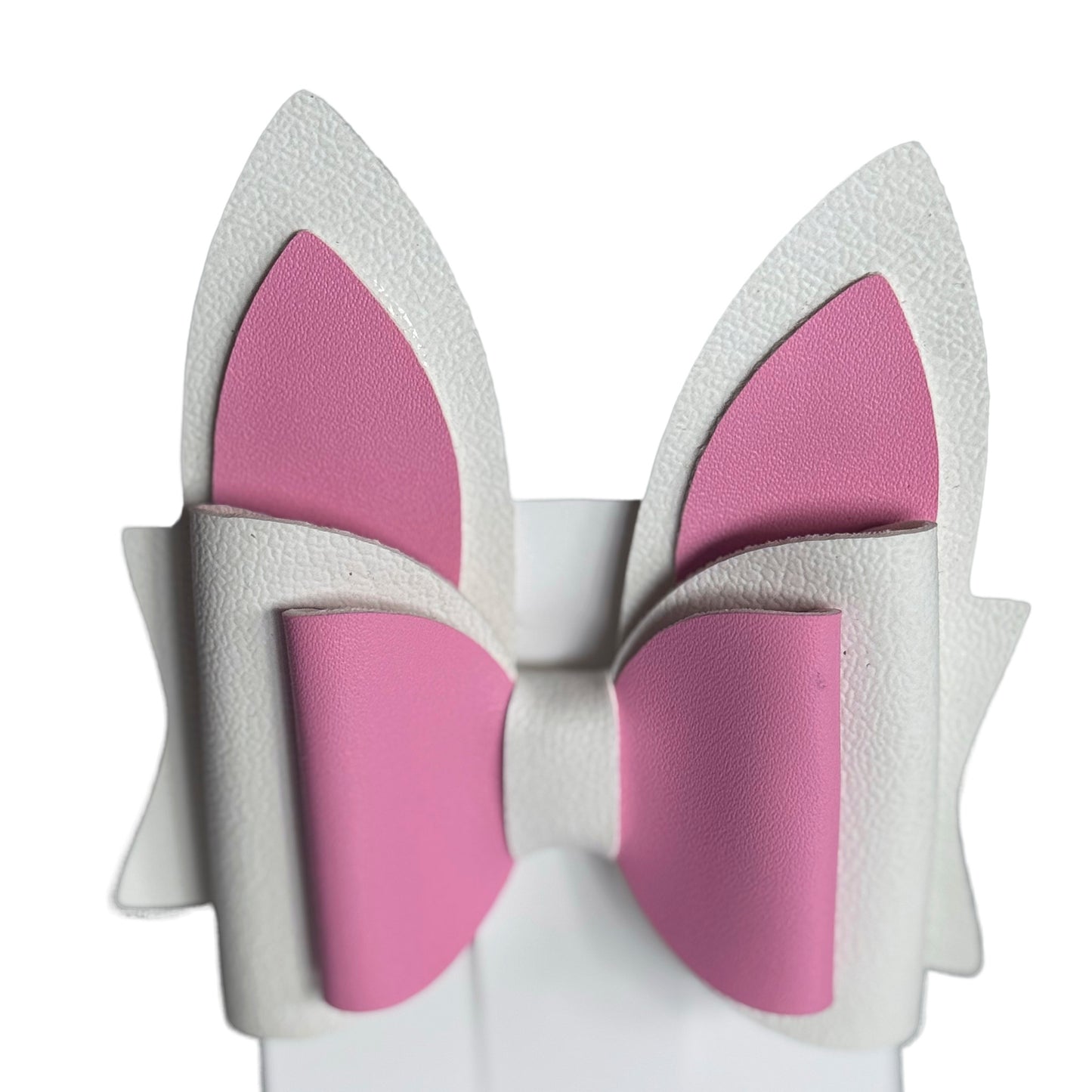 Bunny Ear Leather Layered Bow