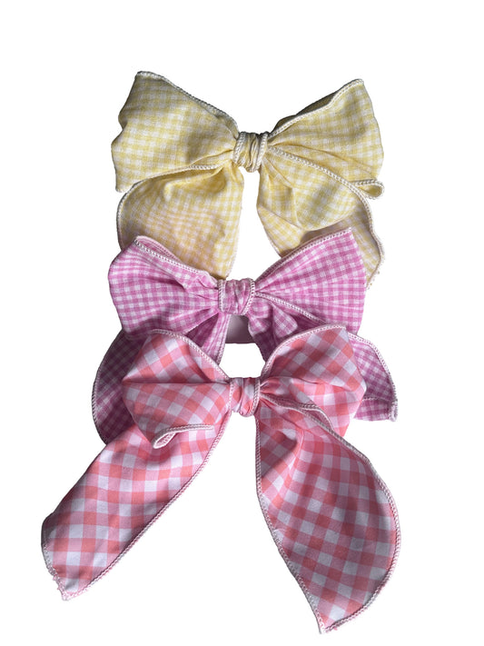 Spring Gingham Bow