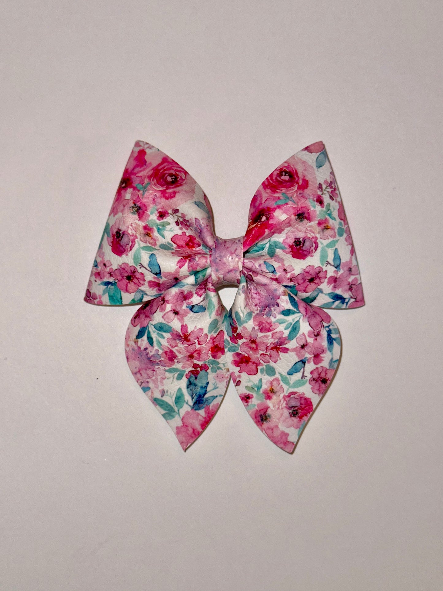 Pink Floral Bow