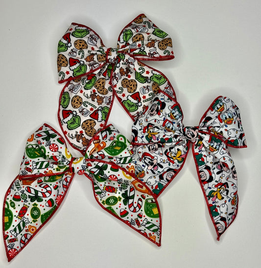 Large Christmas Fabric Bows