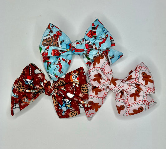 Small Fabric Christmas Bows