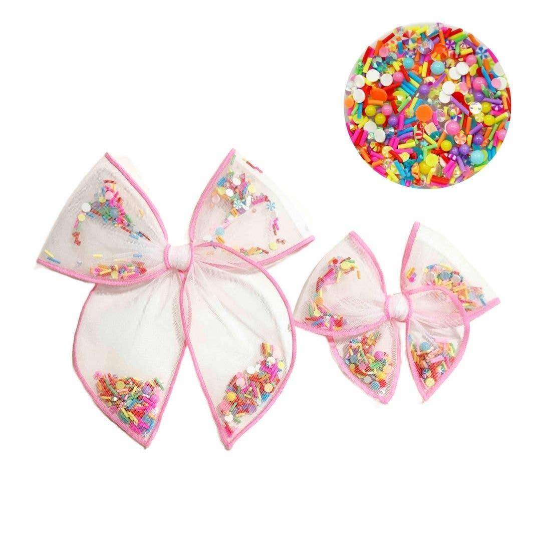 Large Birthday Girl Sweet Treats Shaker Bow